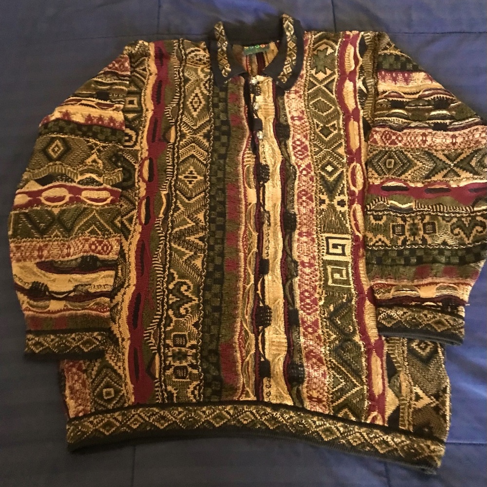 Vintage 90s Coogi Knit Sweater, Size XL Made in Australia